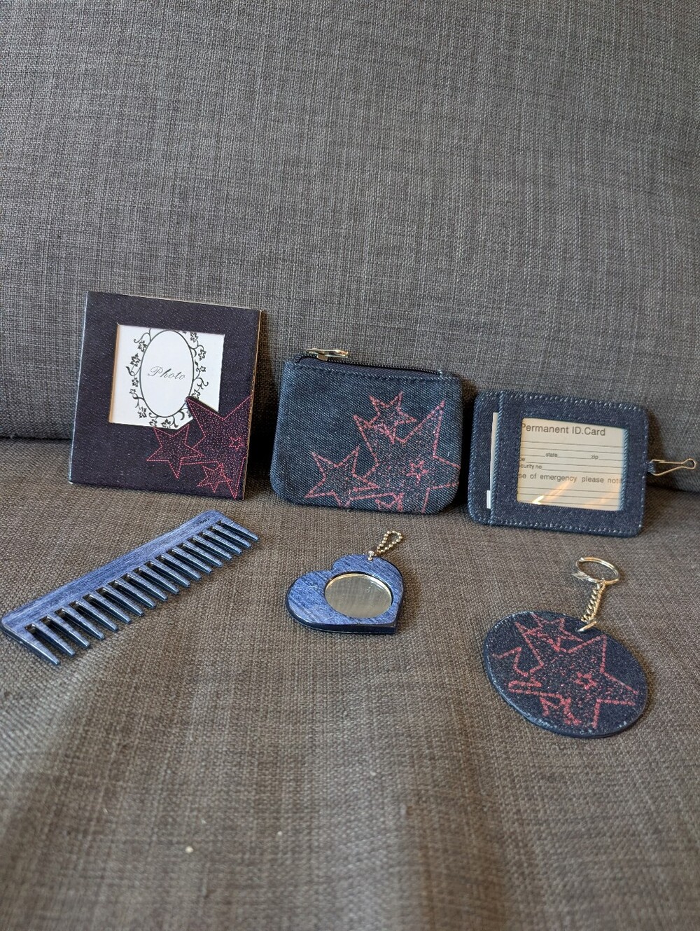 Girl's Star Jean Material Accessories Set!